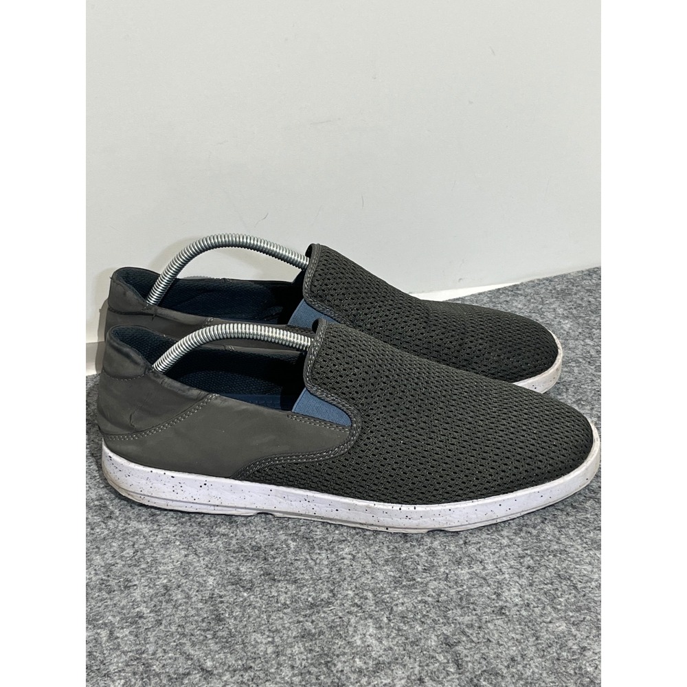 Island Surf Everyday Slip-On Mens Grey Mesh Knit Casual Sneakers Speckled Sole